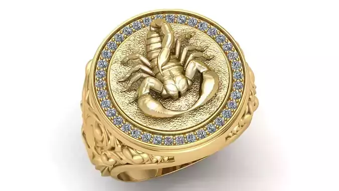 Scorpion ring 3D print model