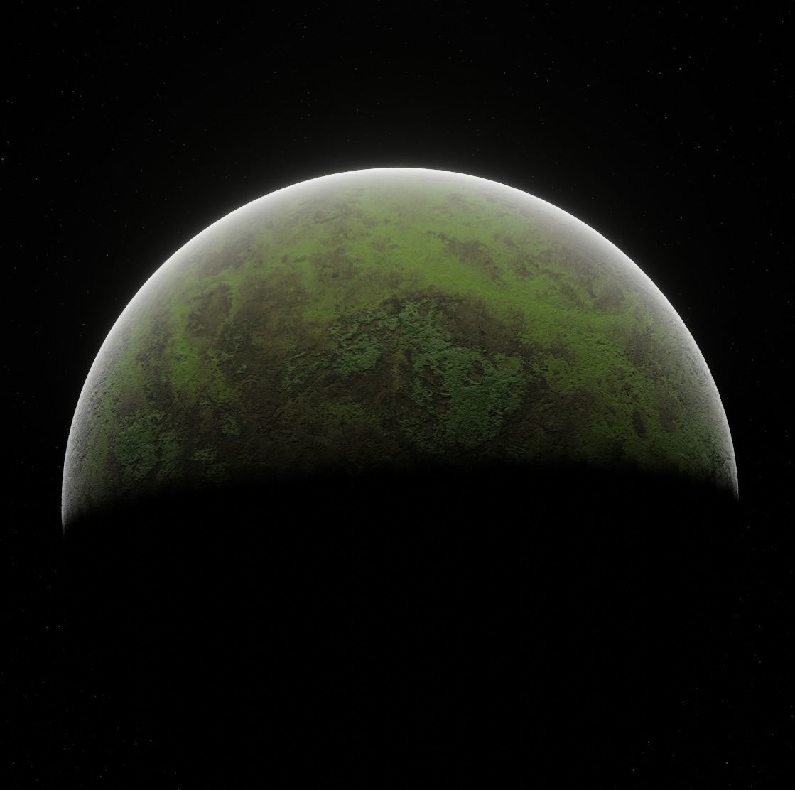 Planet Space Ready to game Low-poly 3D model_7