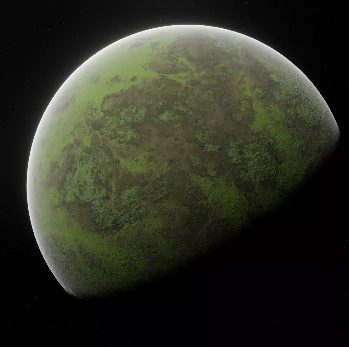 Planet Space Ready to game Low-poly 3D model_0