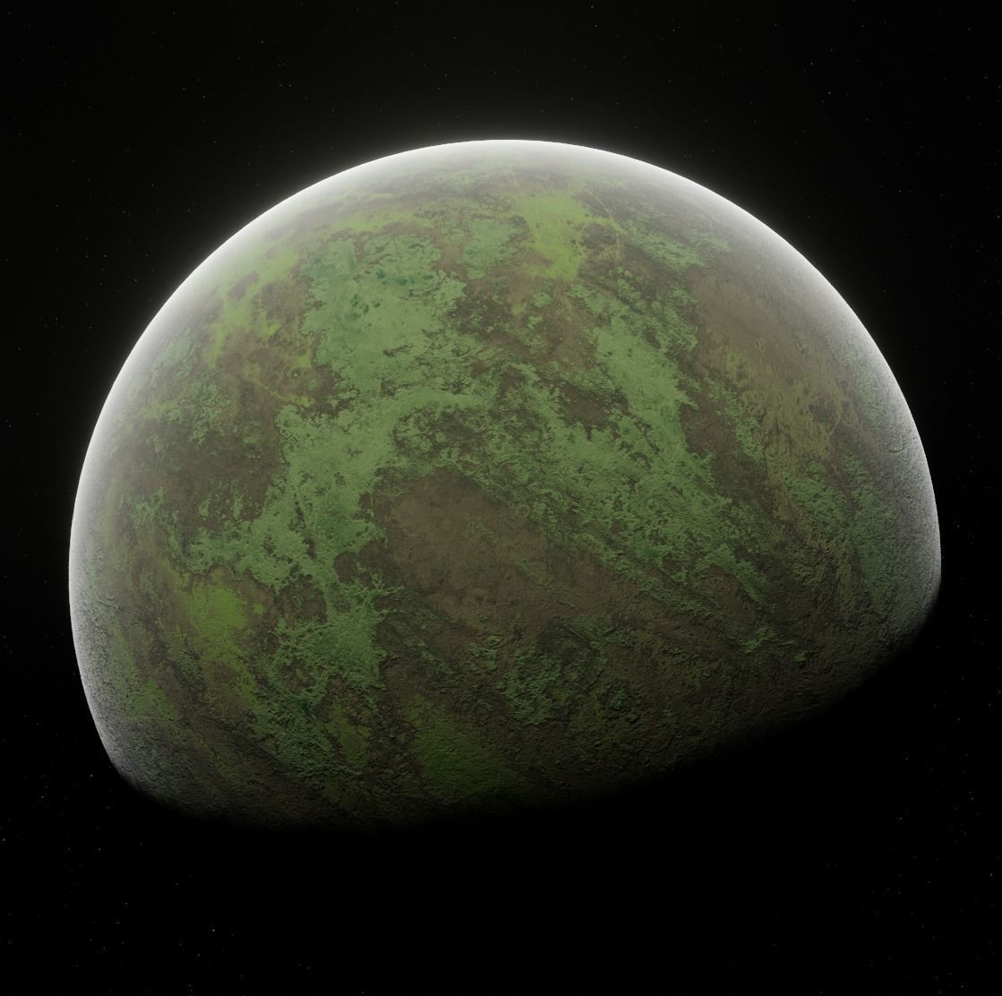 Planet Space Ready to game Low-poly 3D model_10