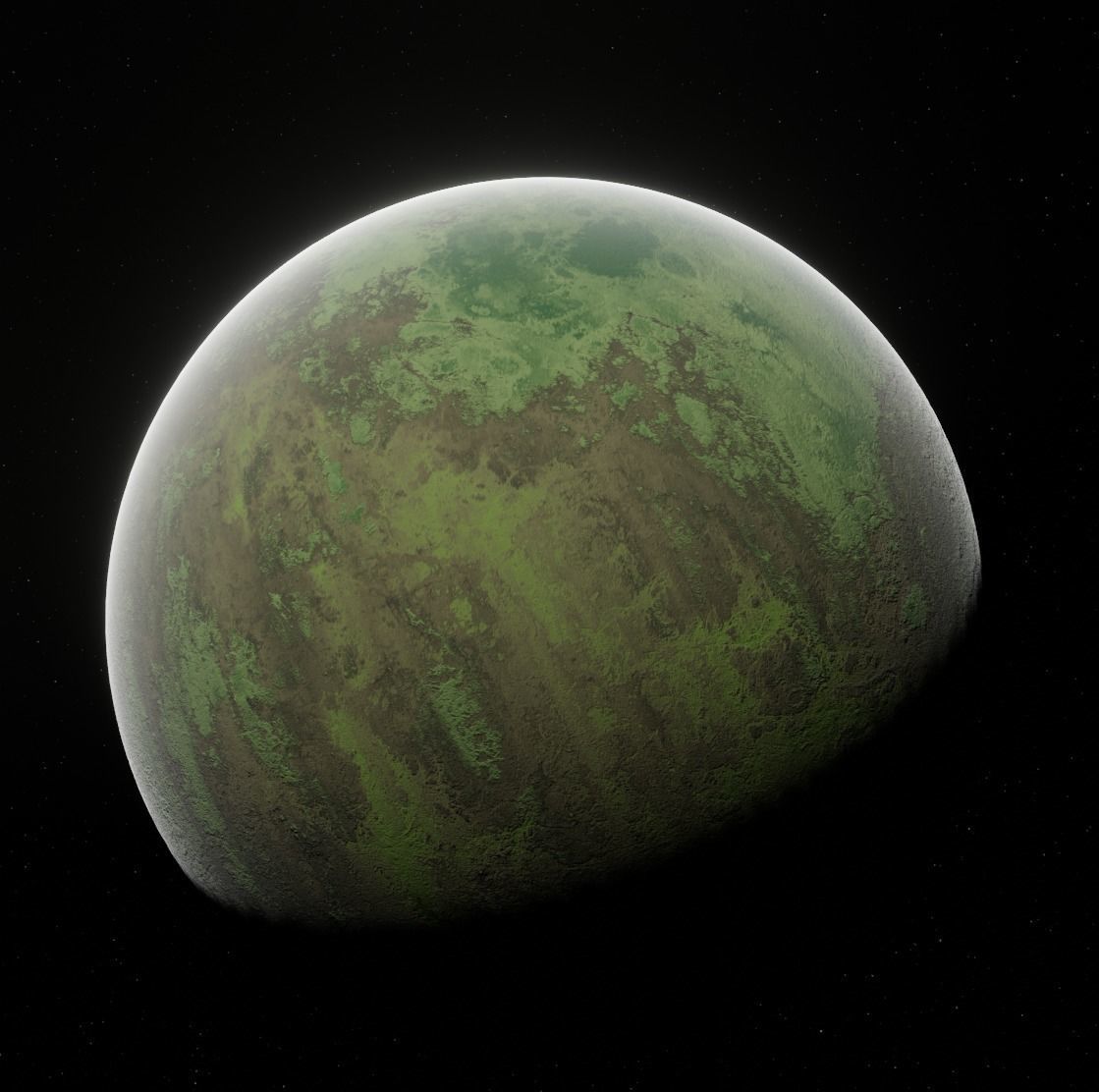 Planet Space Ready to game Low-poly 3D model_4