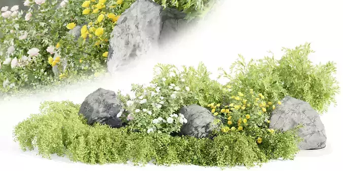 garden plants collection vol 57-Blender 3D model