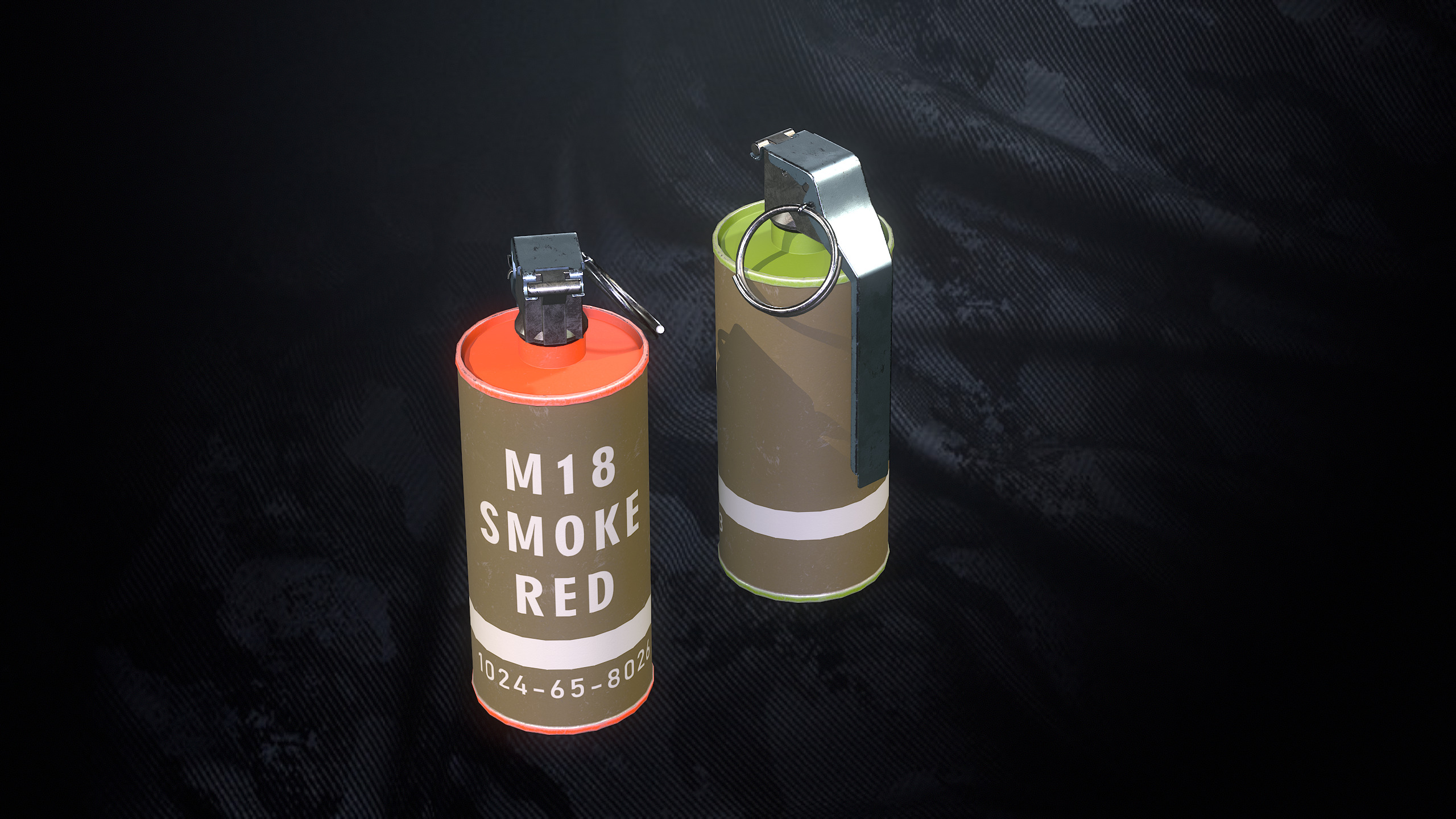 Tactical Grenades Low-poly 3D model_12