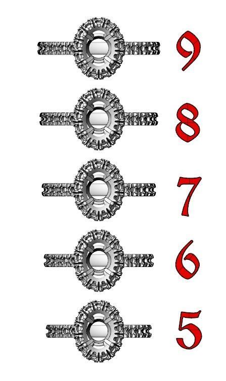 Engagement ring with diamonds and one large diamond 692v2 3D print model_15