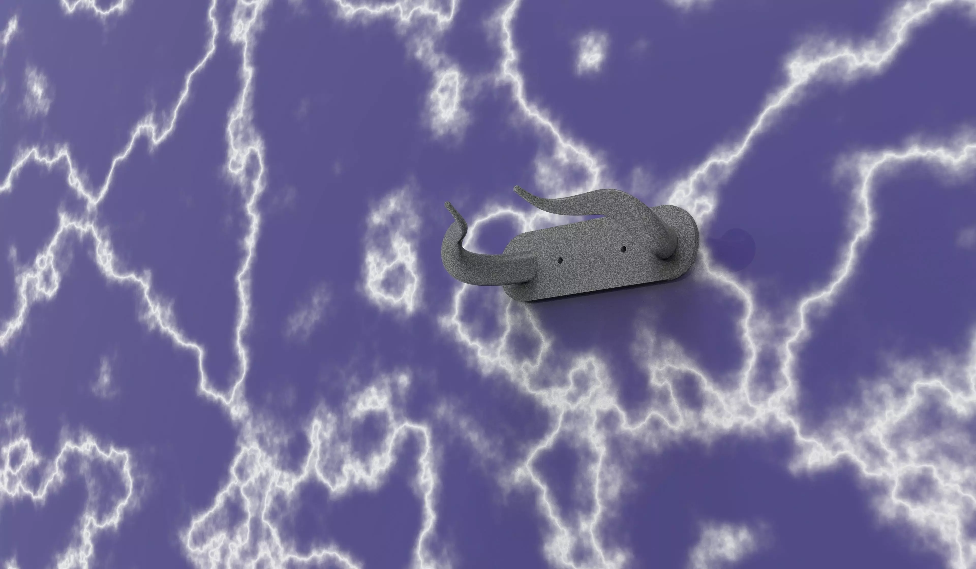 bull horns wall hanger 3D print model