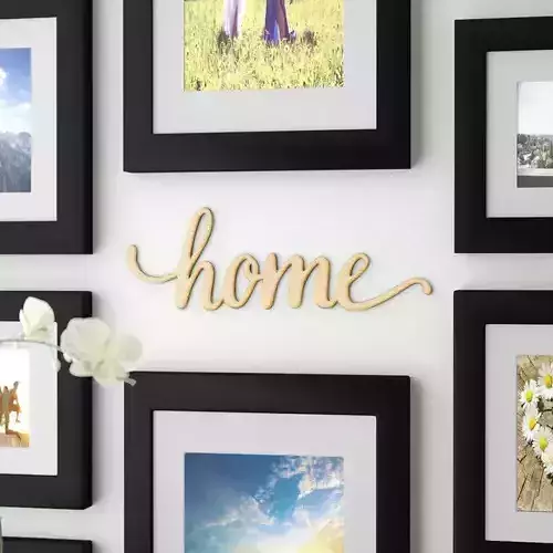 Home Script Cut Sign Wall Decor