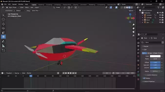 cartoon  airplane with animation 