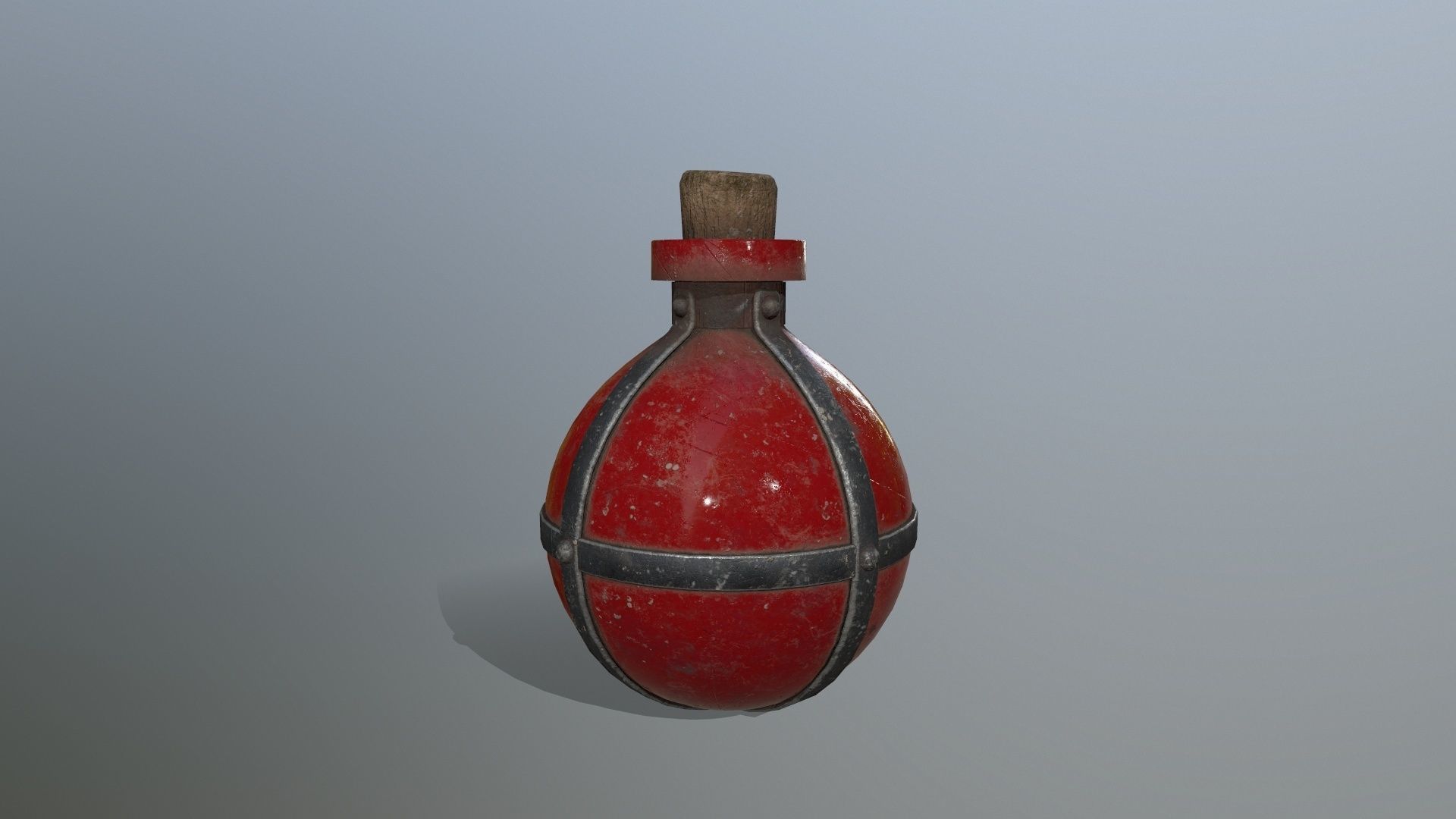 potion bottle Low-poly 3D model_1