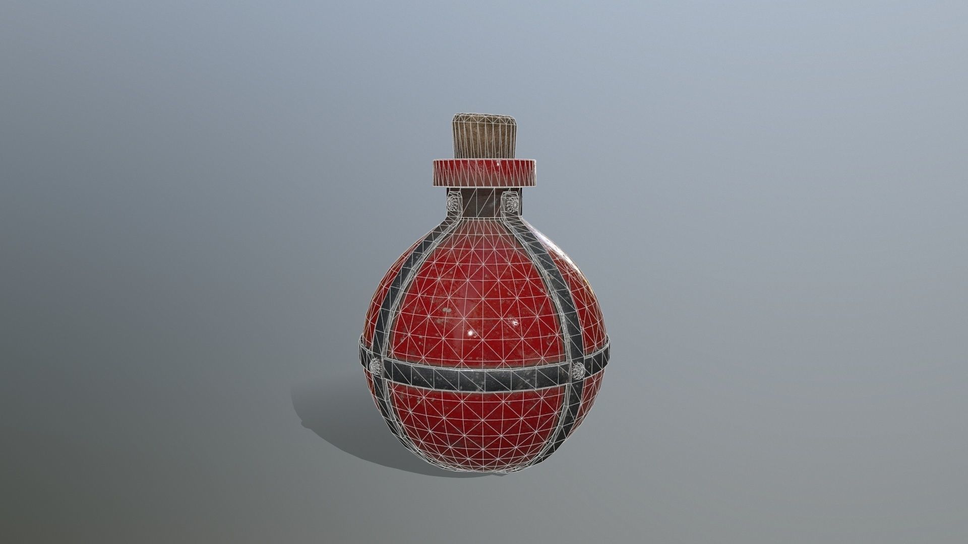 potion bottle Low-poly 3D model_8