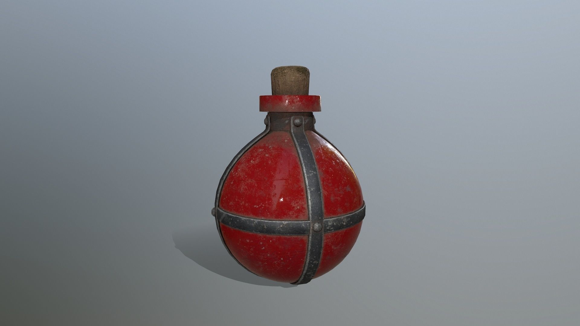 potion bottle Low-poly 3D model_4