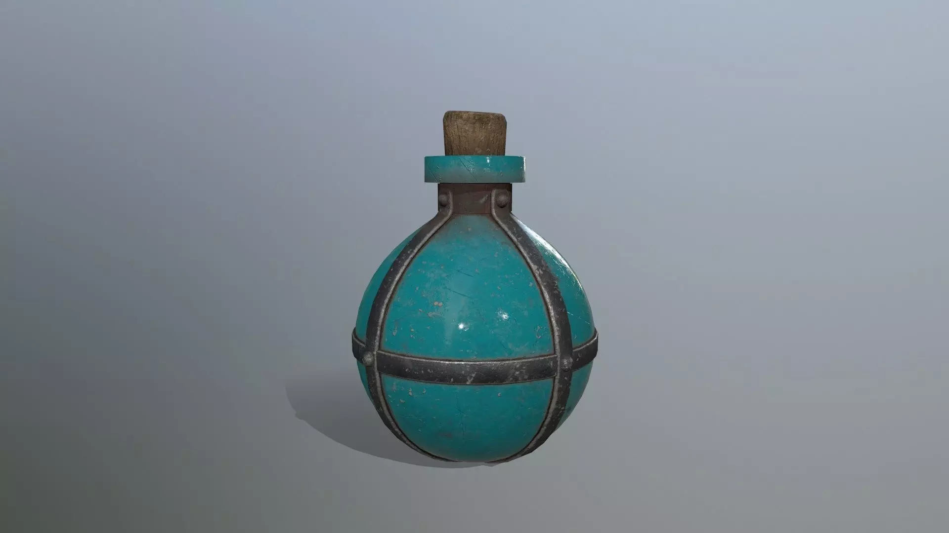 potion bottle Low-poly 3D model_0
