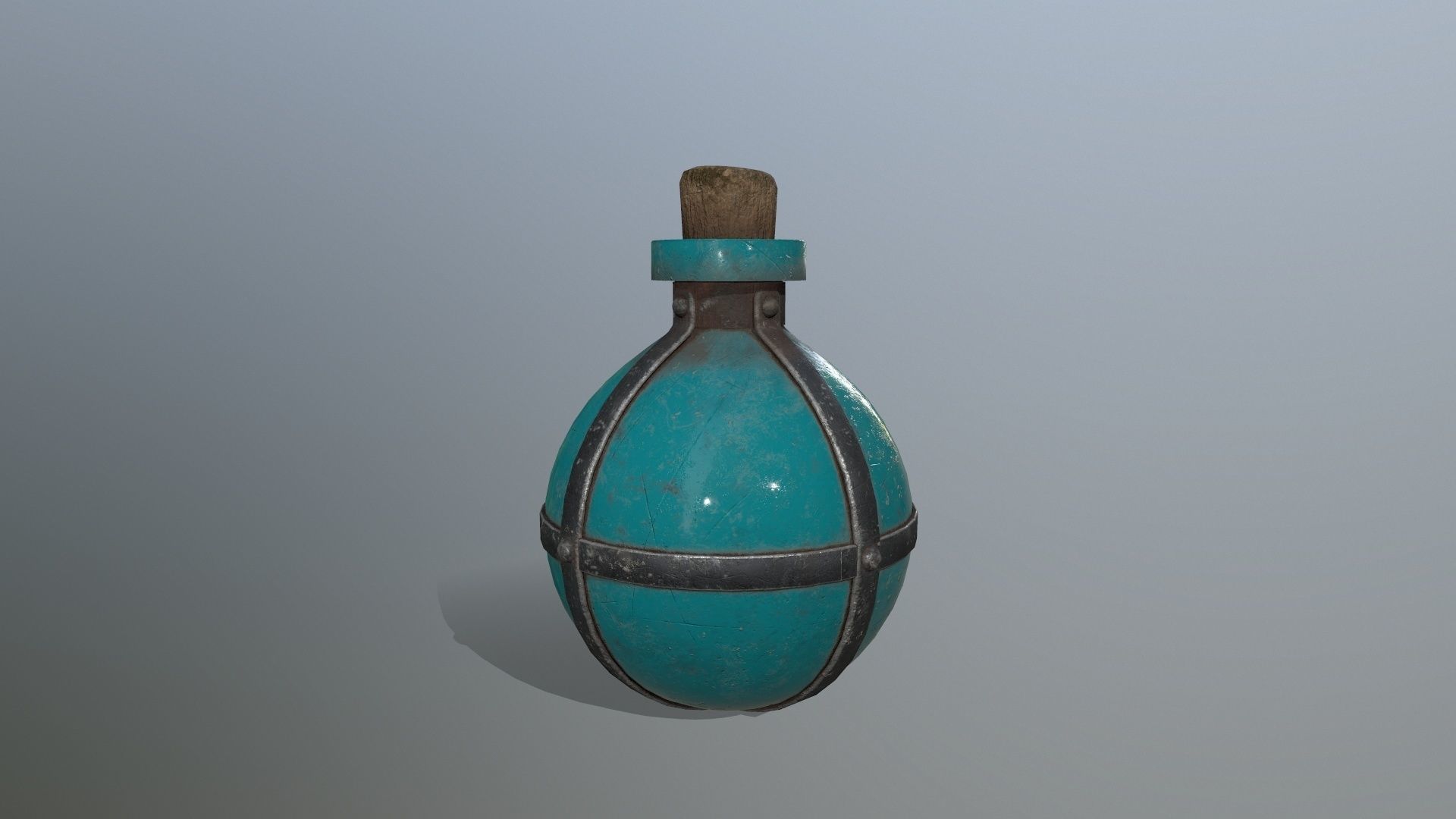 potion bottle Low-poly 3D model_2