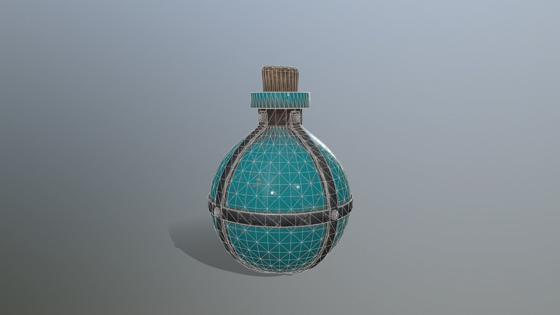 potion bottle Low-poly 3D model_7