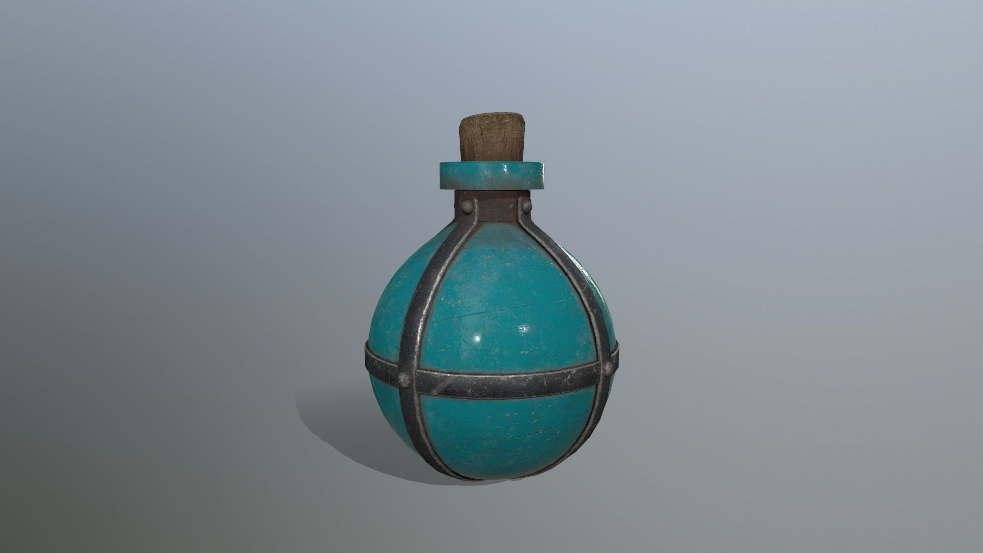 potion bottle Low-poly 3D model_4