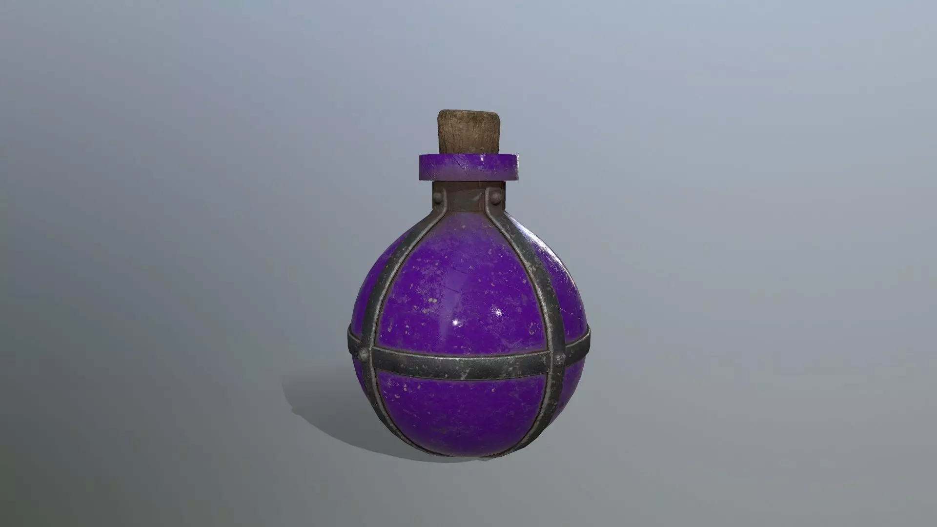 potion bottle Low-poly 3D model_0