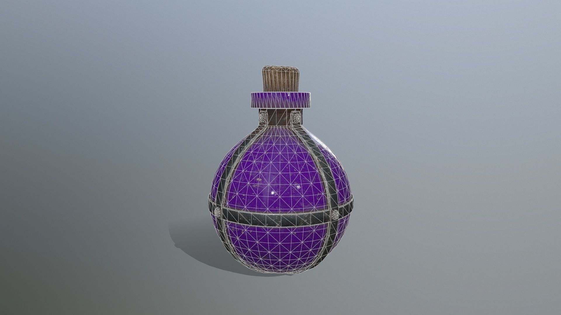 potion bottle Low-poly 3D model_7