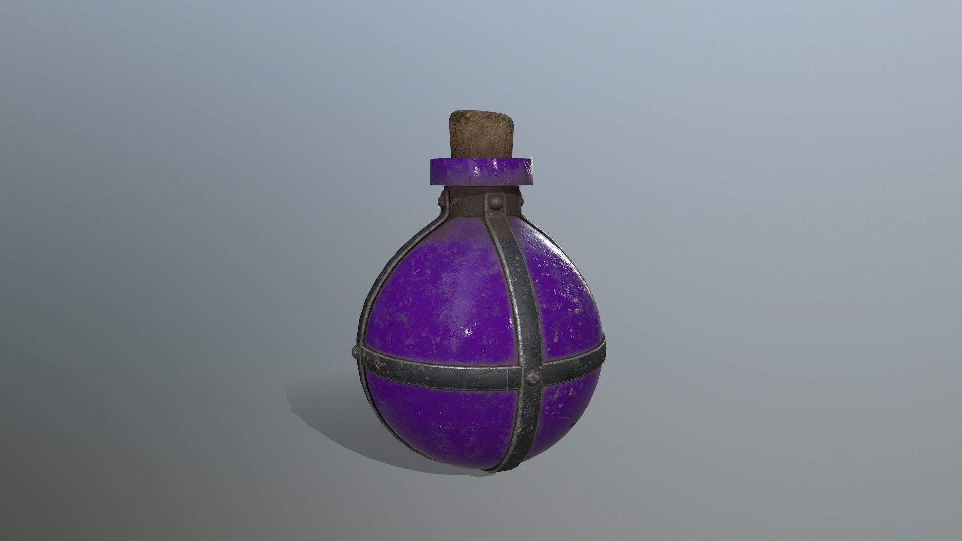 potion bottle Low-poly 3D model_2