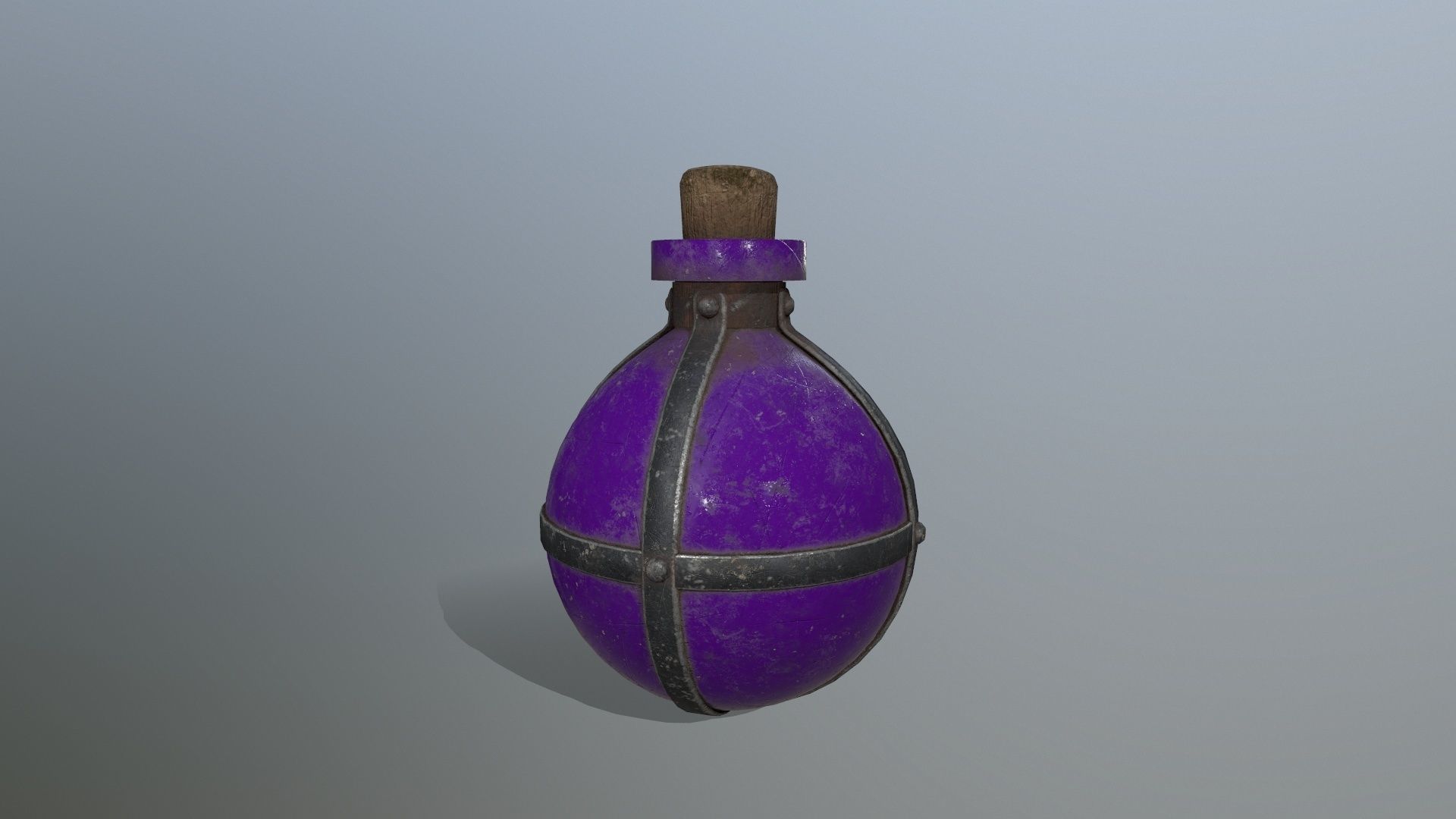 potion bottle Low-poly 3D model_3