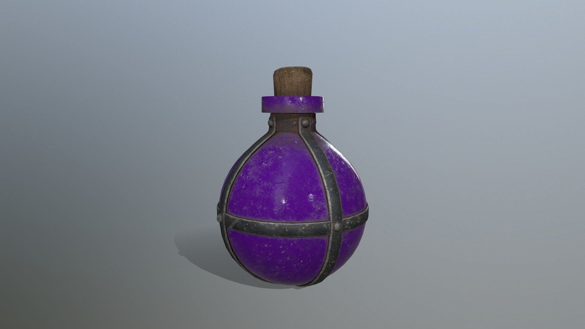 potion bottle Low-poly 3D model_4