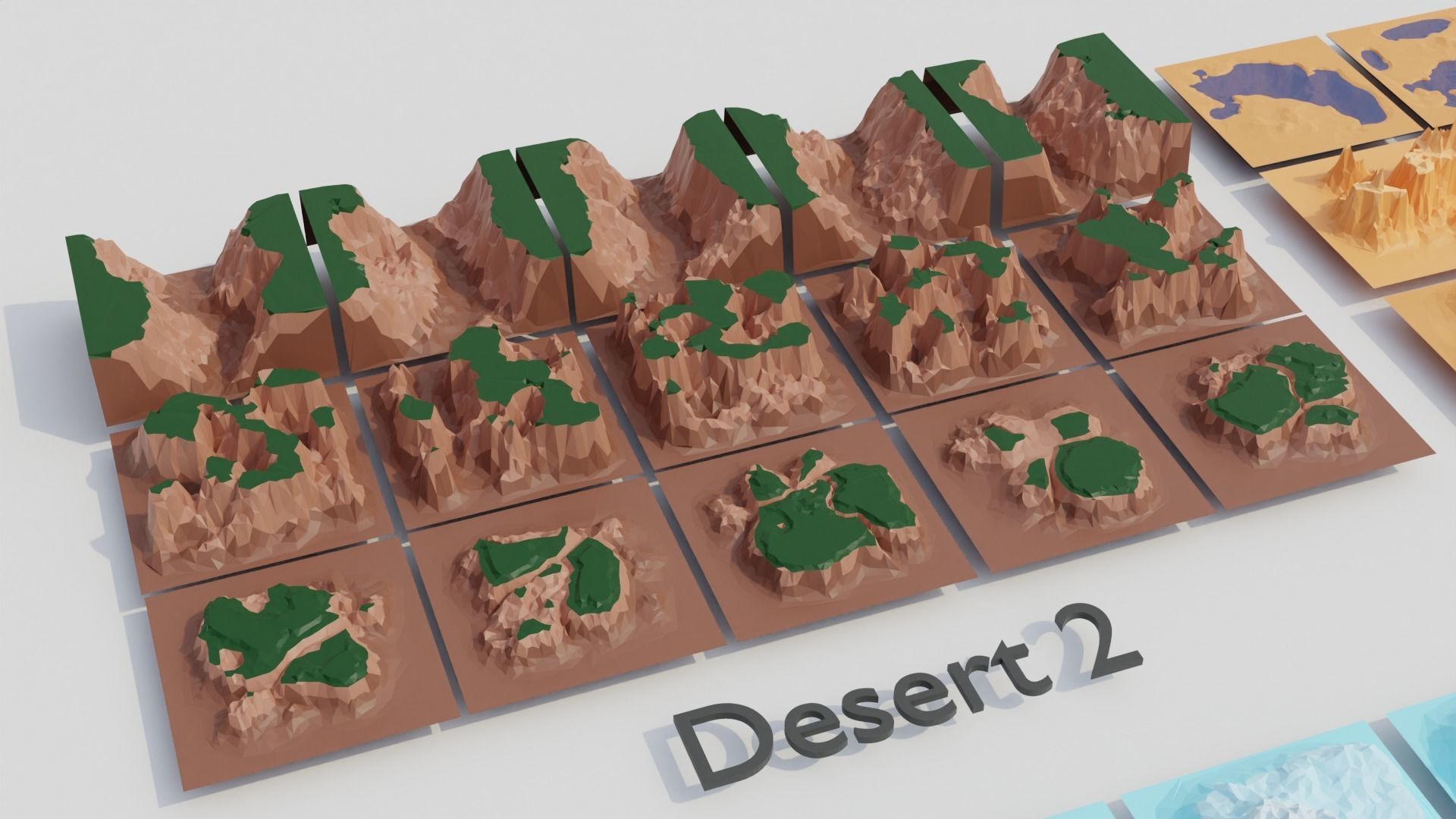 200 low poly terrain Low-poly 3D model_7