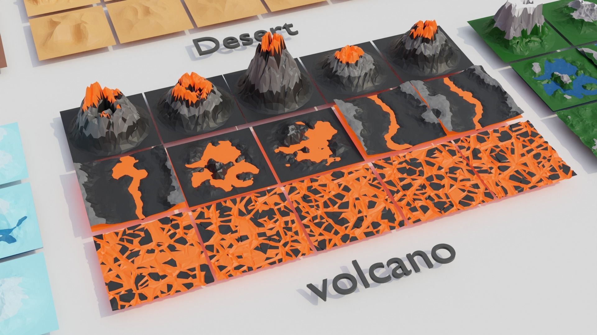 200 low poly terrain Low-poly 3D model_1