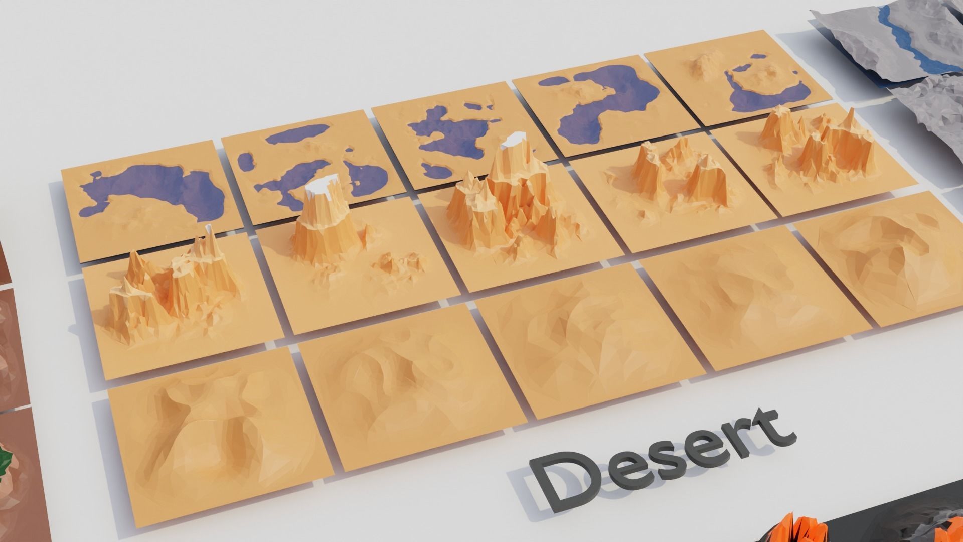 200 low poly terrain Low-poly 3D model_5