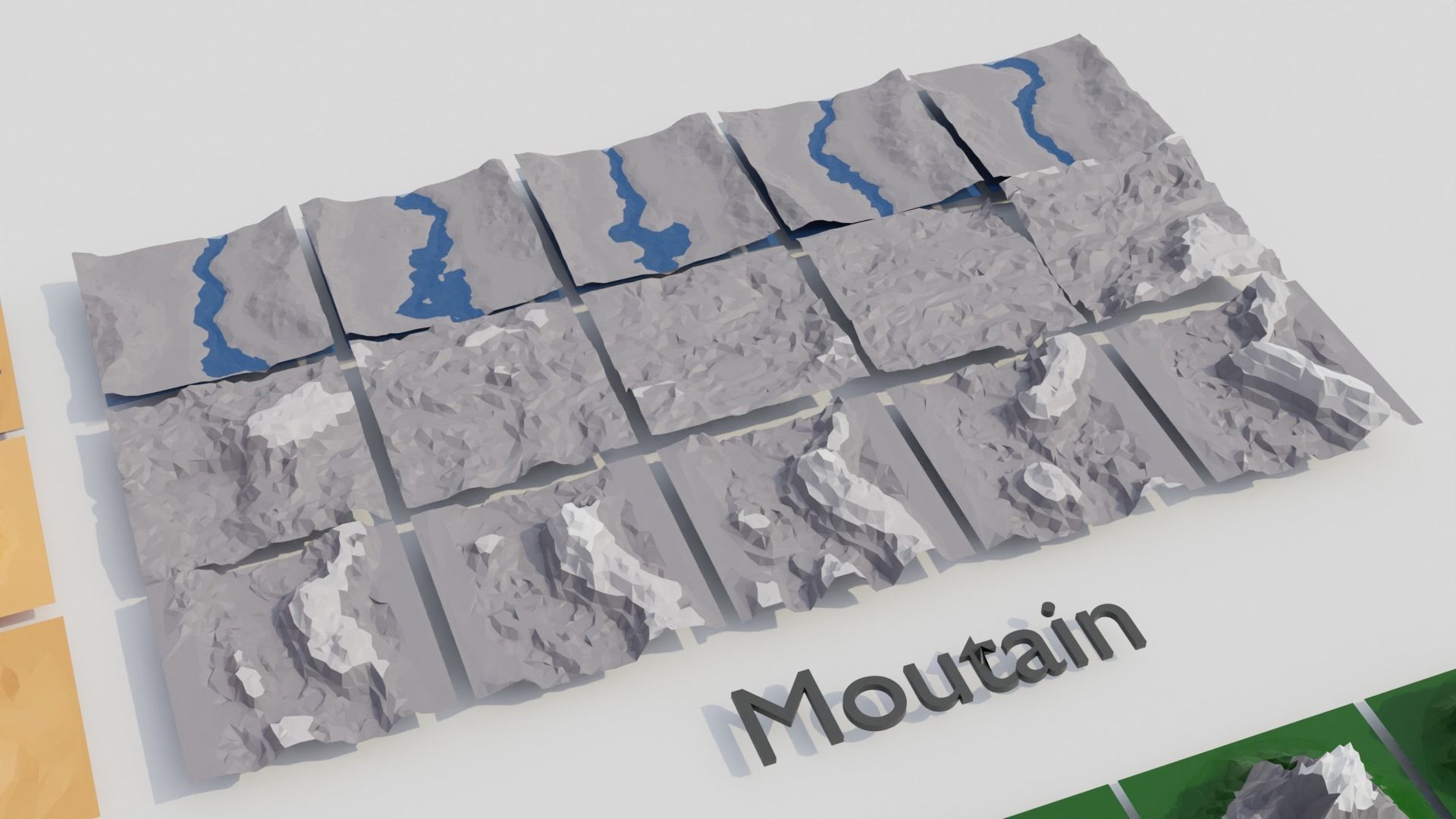 200 low poly terrain Low-poly 3D model_3