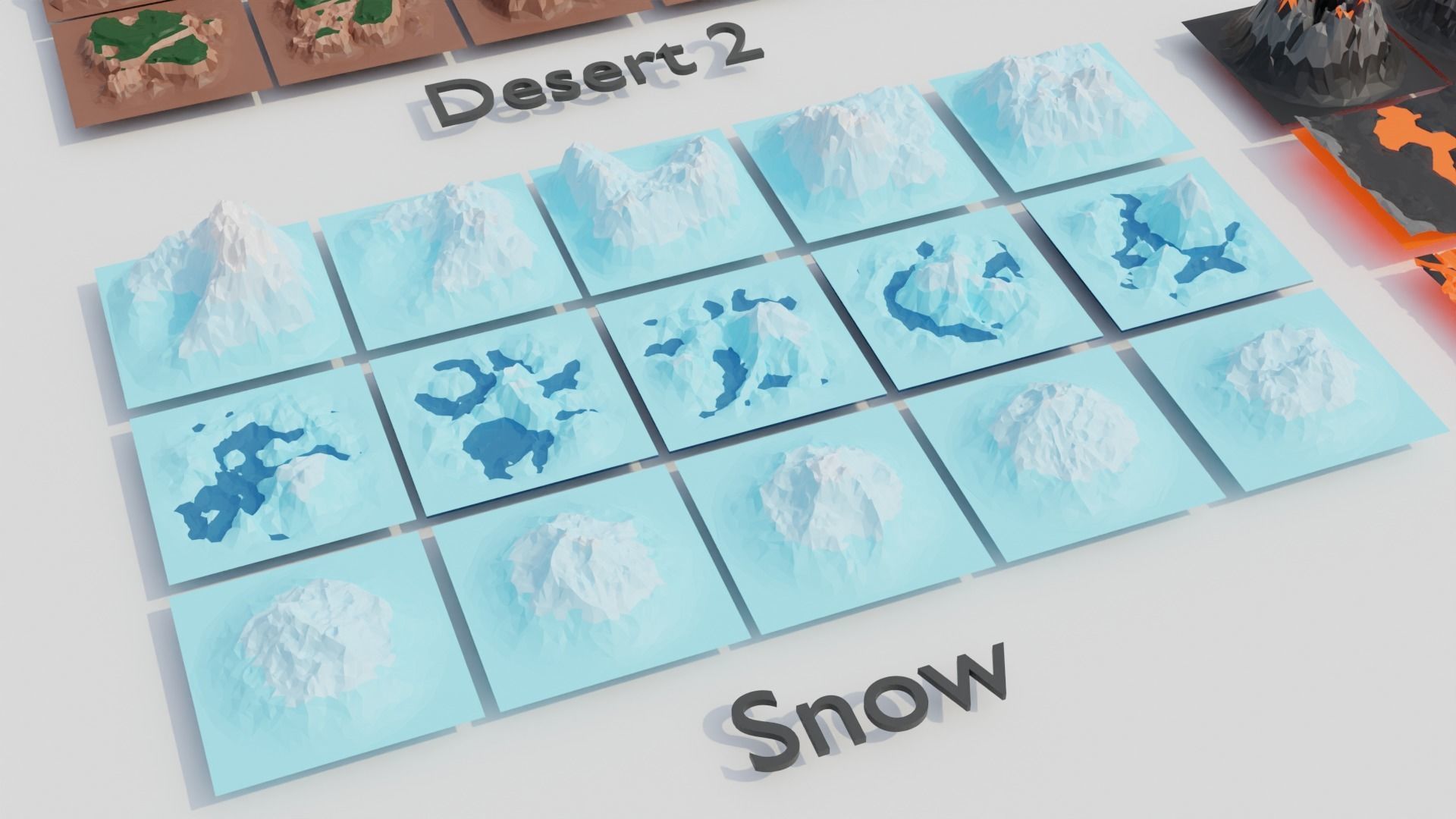 200 low poly terrain Low-poly 3D model_4