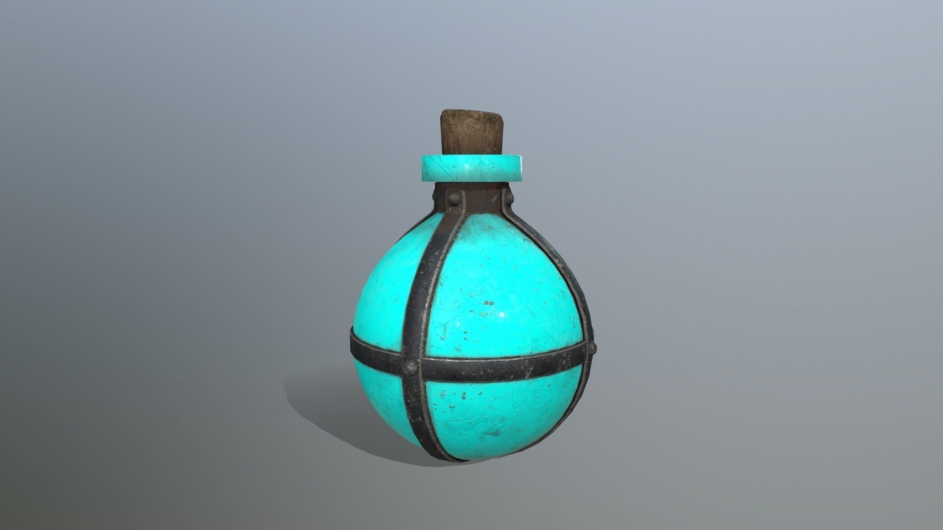 potion bottle Low-poly 3D model_2