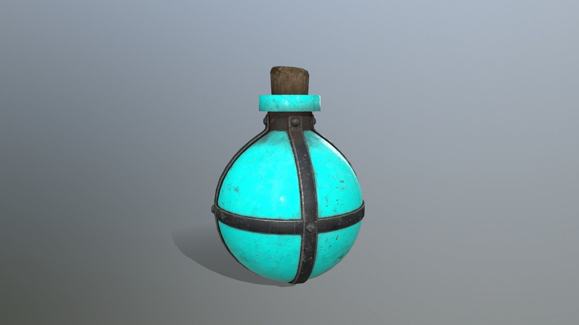 potion bottle Low-poly 3D model_3
