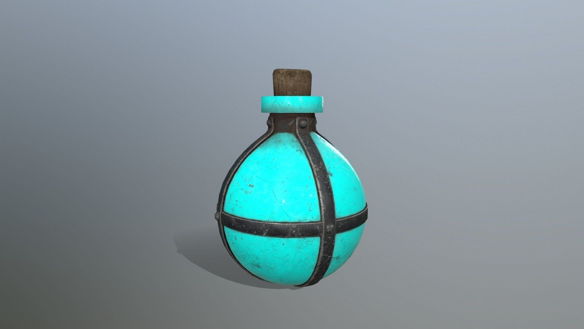 potion bottle Low-poly 3D model_1
