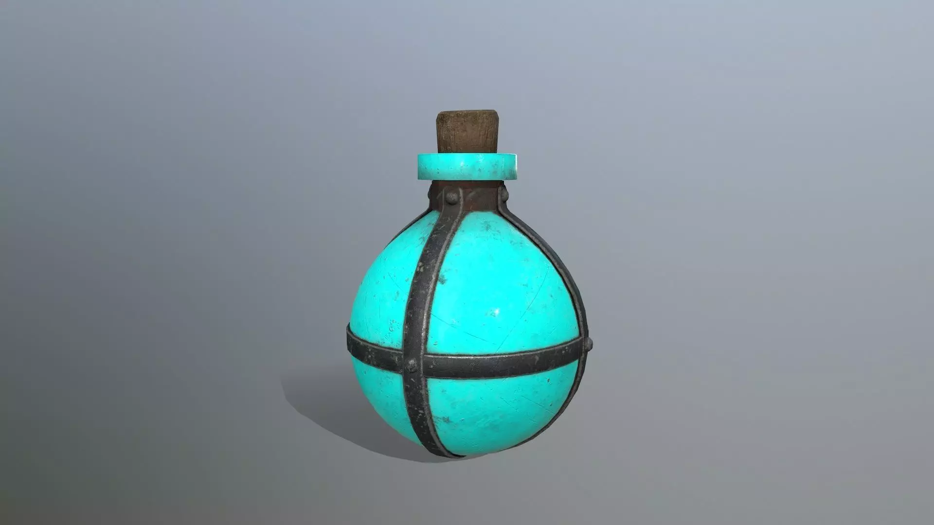 potion bottle Low-poly 3D model_0