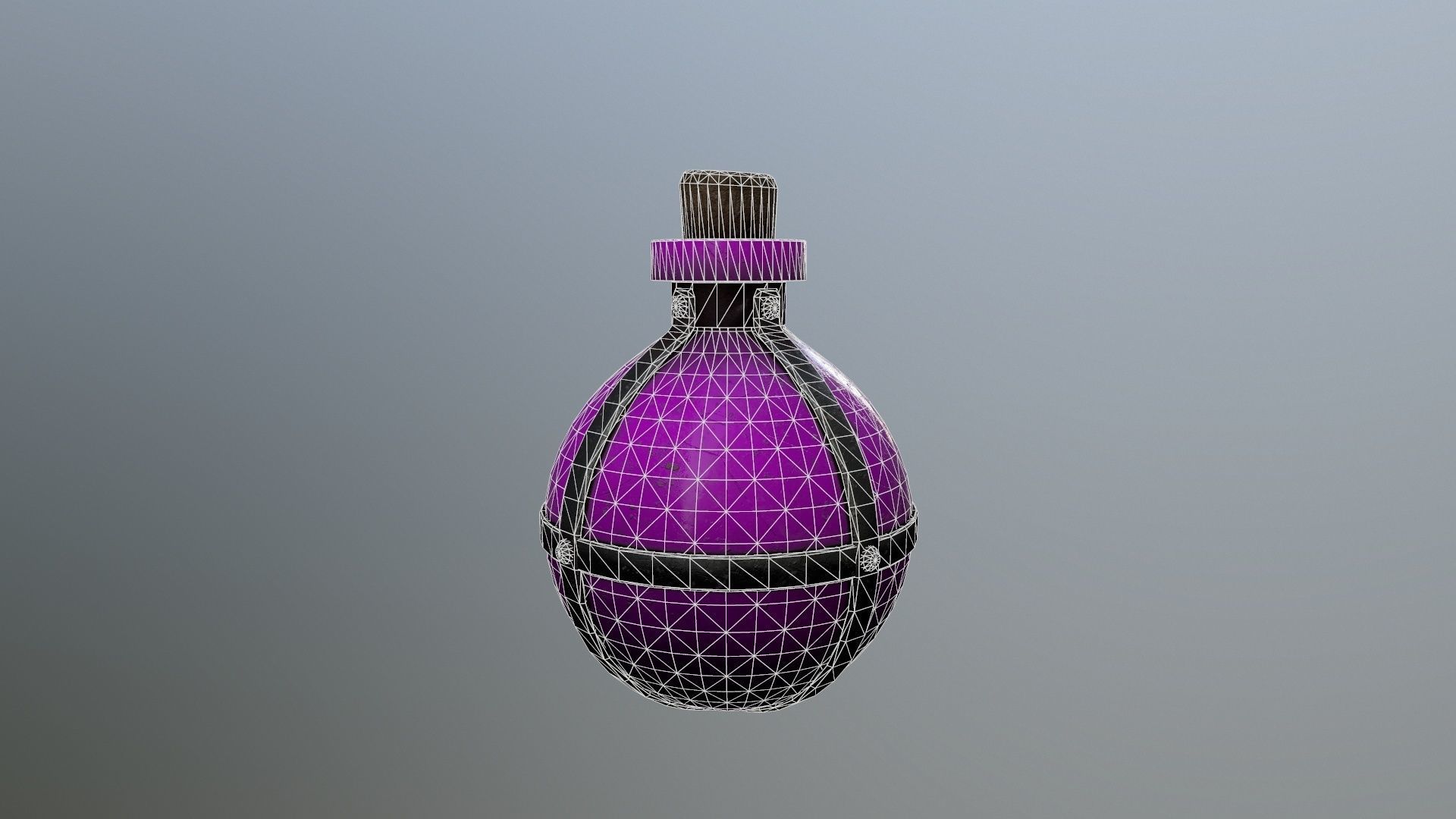 potion bottle Low-poly 3D model_7