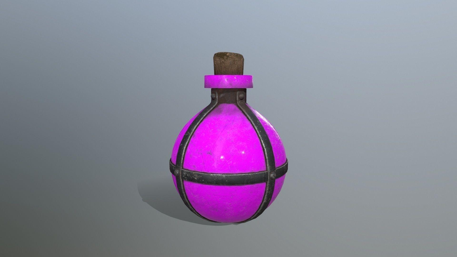 potion bottle Low-poly 3D model_2