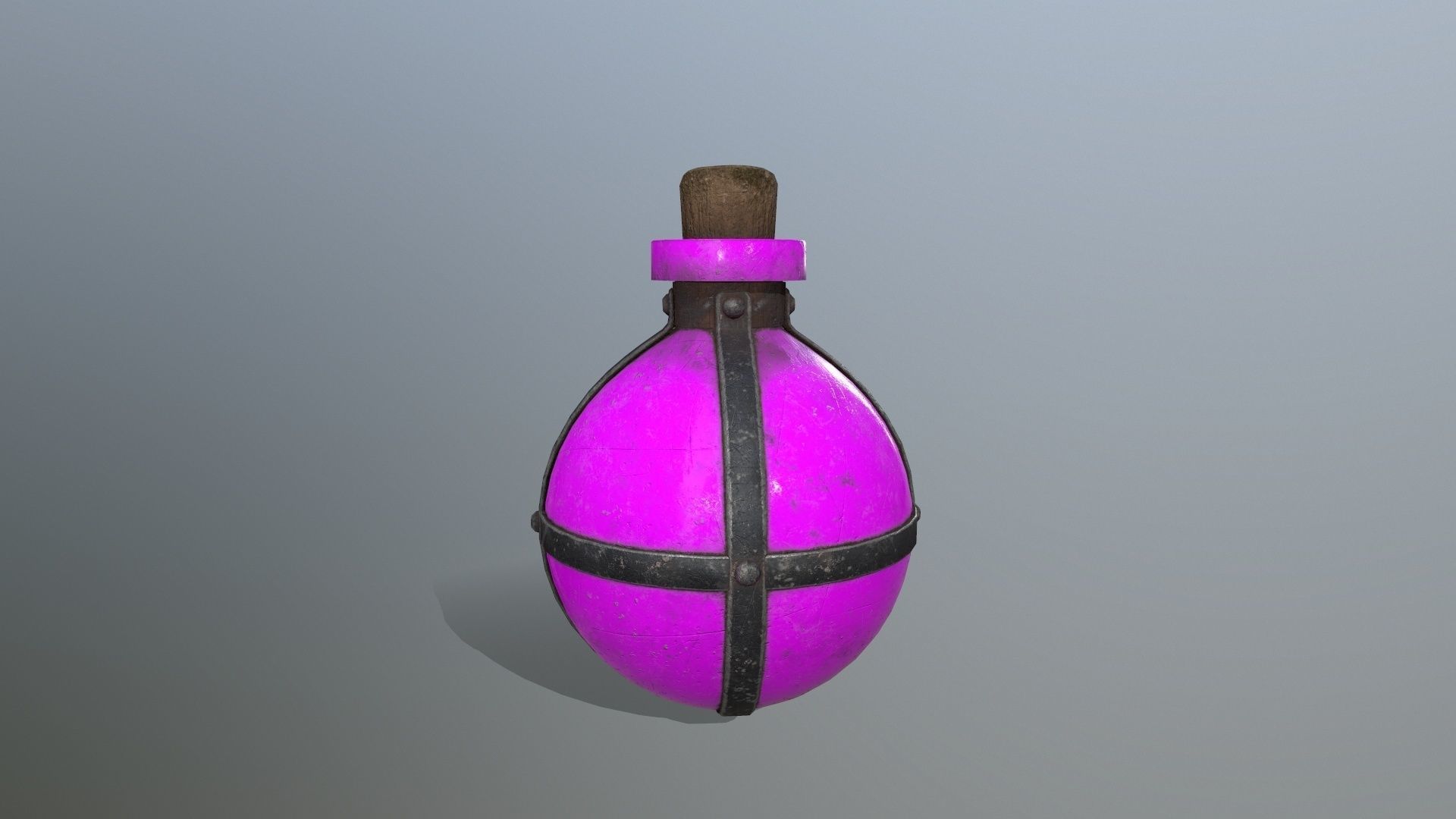 potion bottle Low-poly 3D model_3