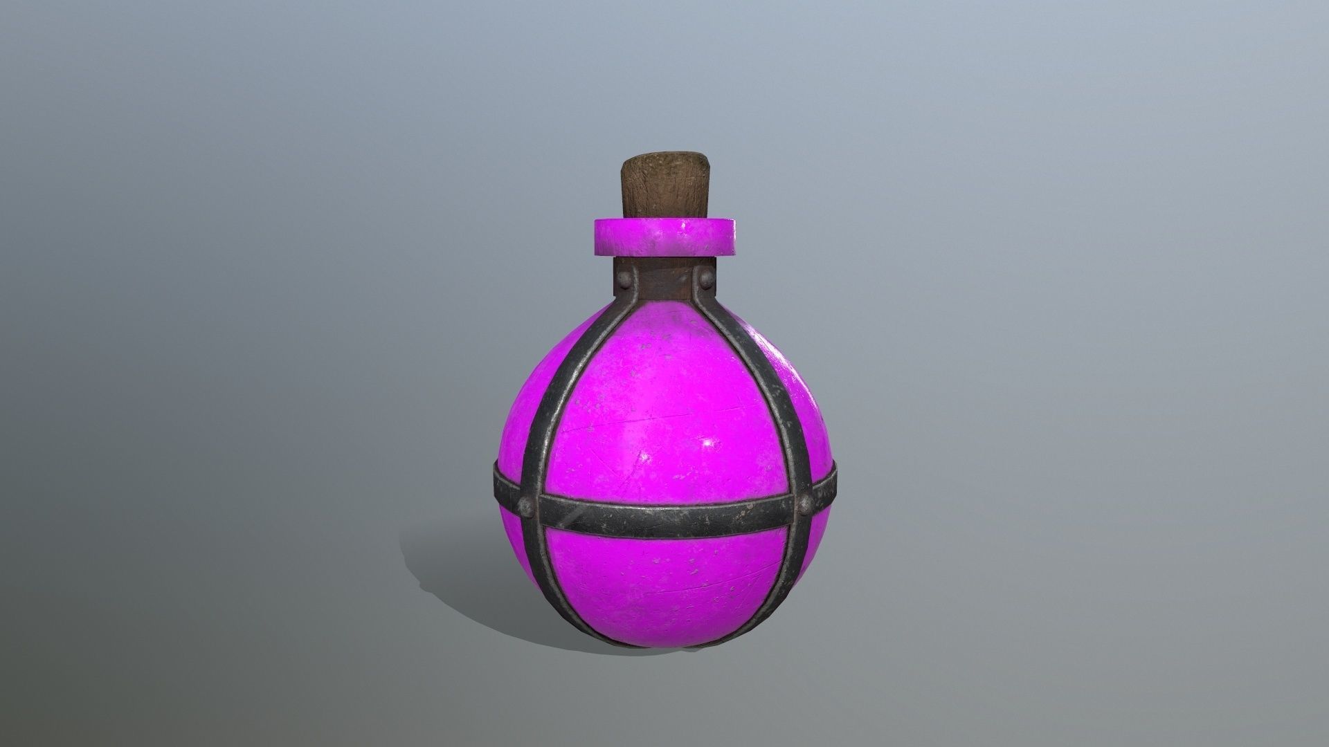 potion bottle Low-poly 3D model_4