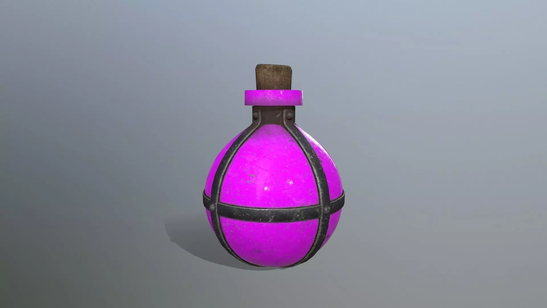 potion bottle Low-poly 3D model_0