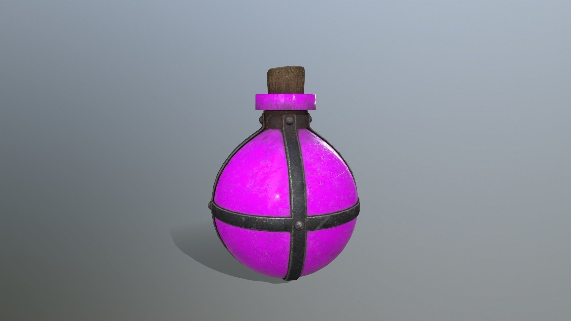 potion bottle Low-poly 3D model_5