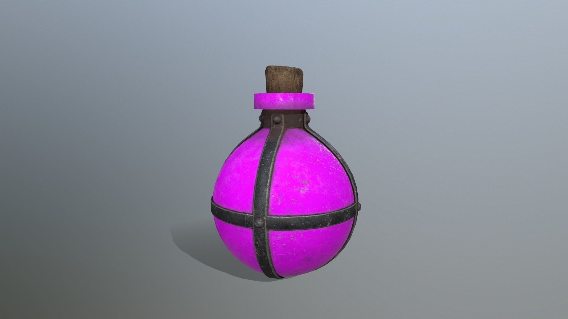 potion bottle Low-poly 3D model_1