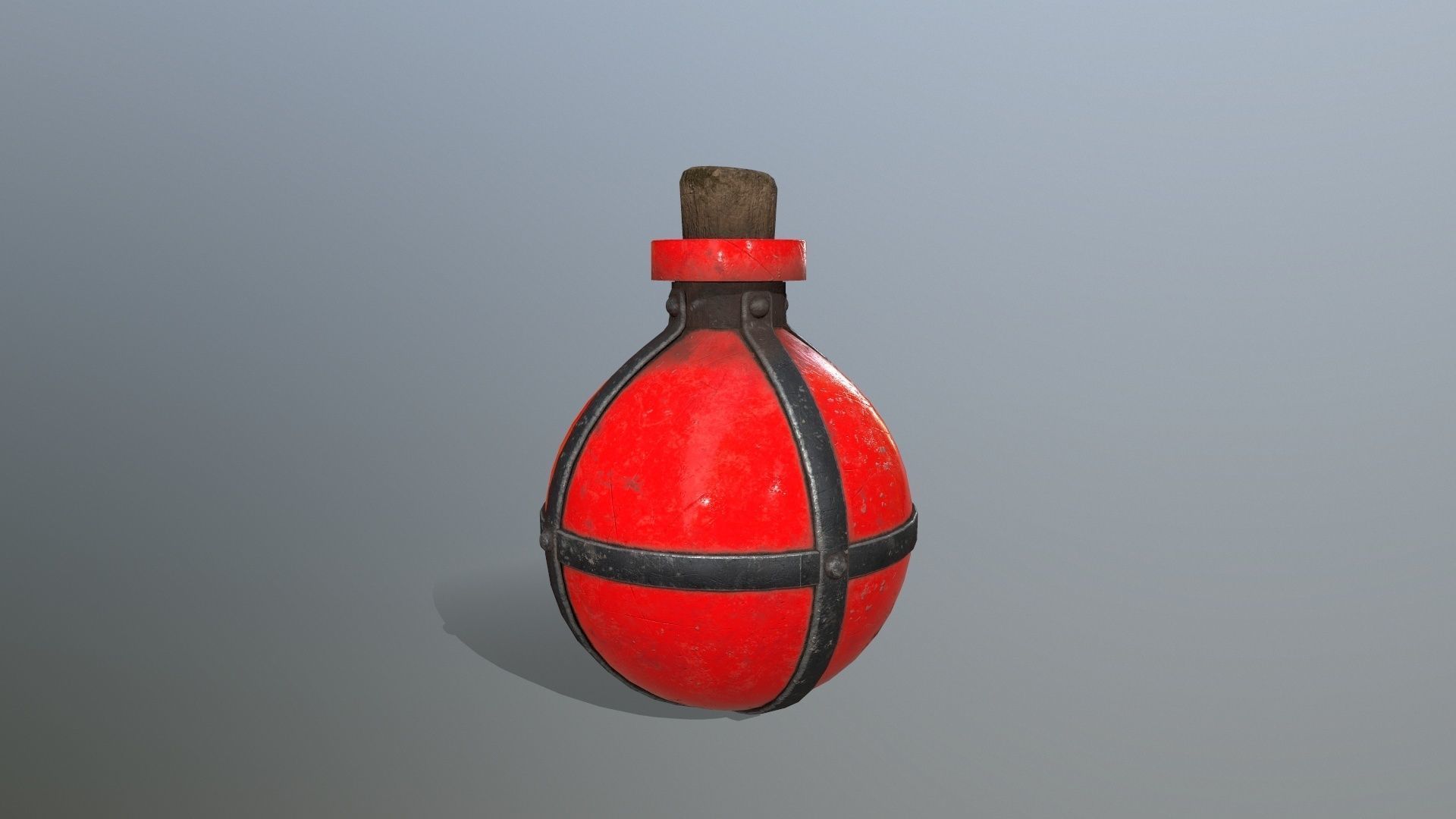 potion bottle Low-poly 3D model_2