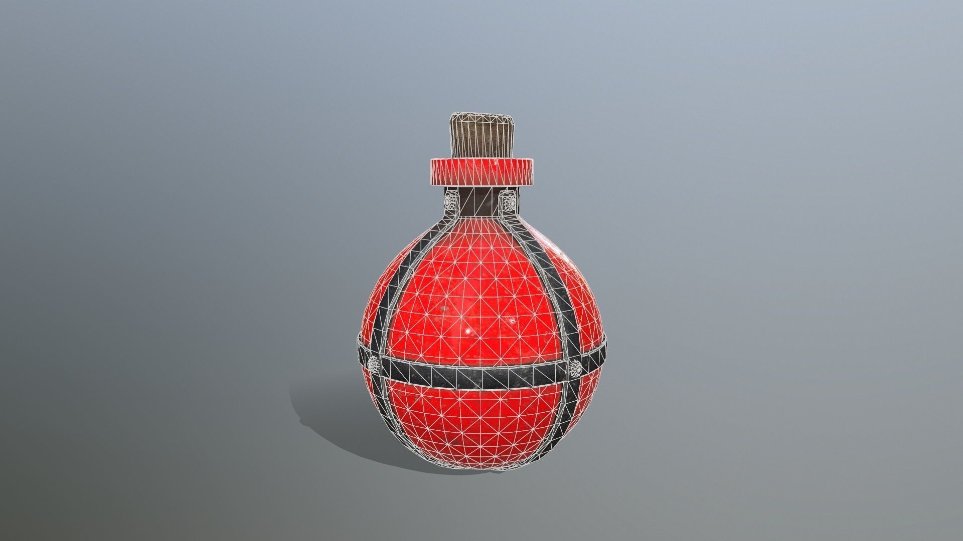 potion bottle Low-poly 3D model_8