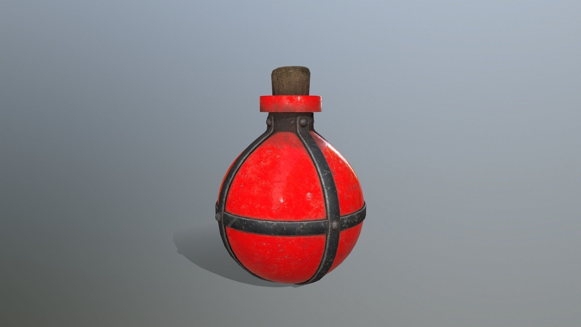 potion bottle Low-poly 3D model_4