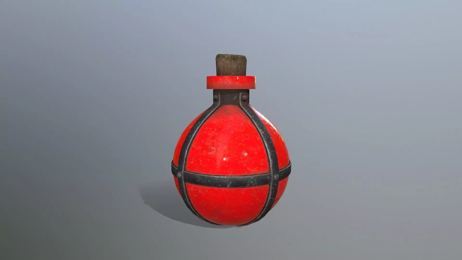 potion bottle Low-poly 3D model_0