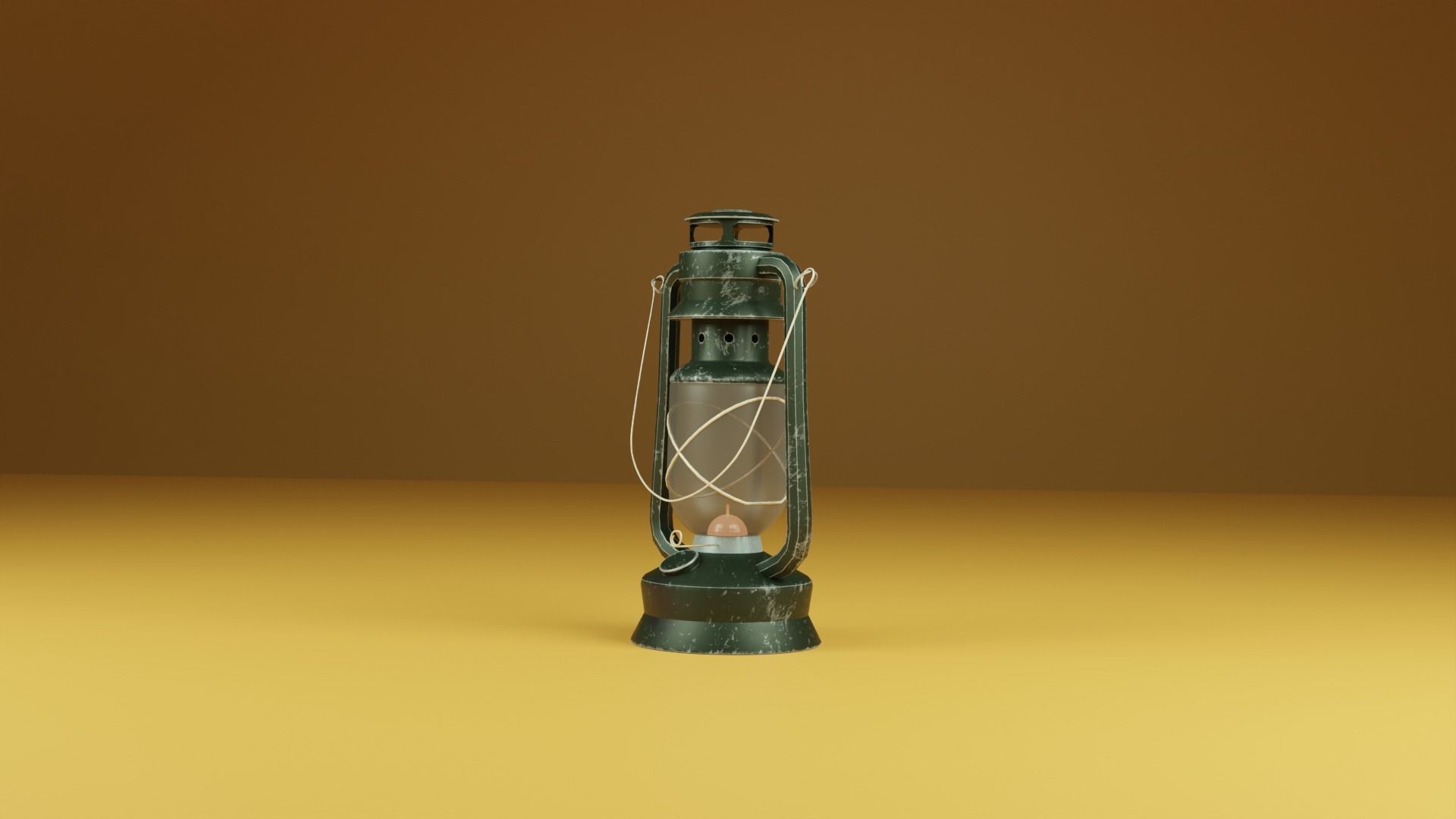 Lantern Low-poly 3D model_1