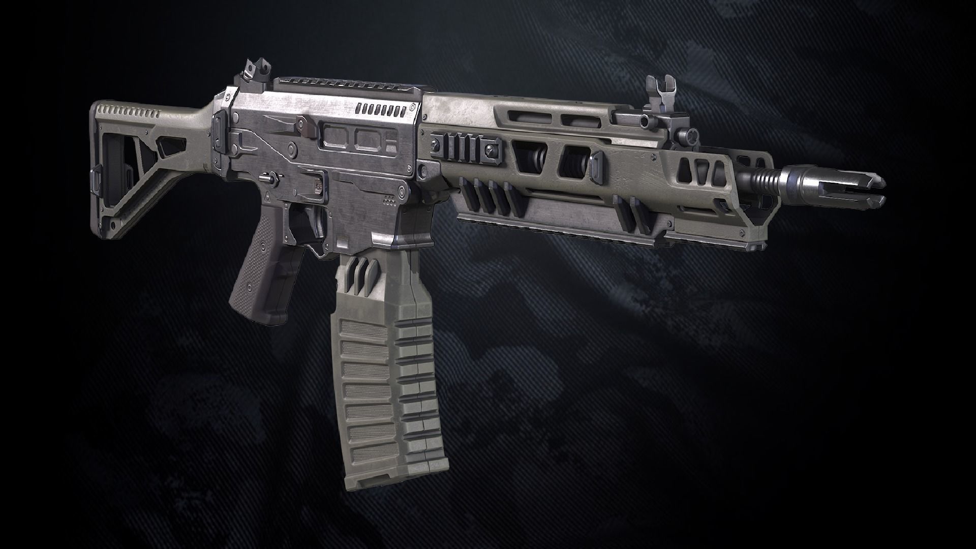 Heat 772 Assault Rifle With Hands and weapon case Low-poly 3D model_4