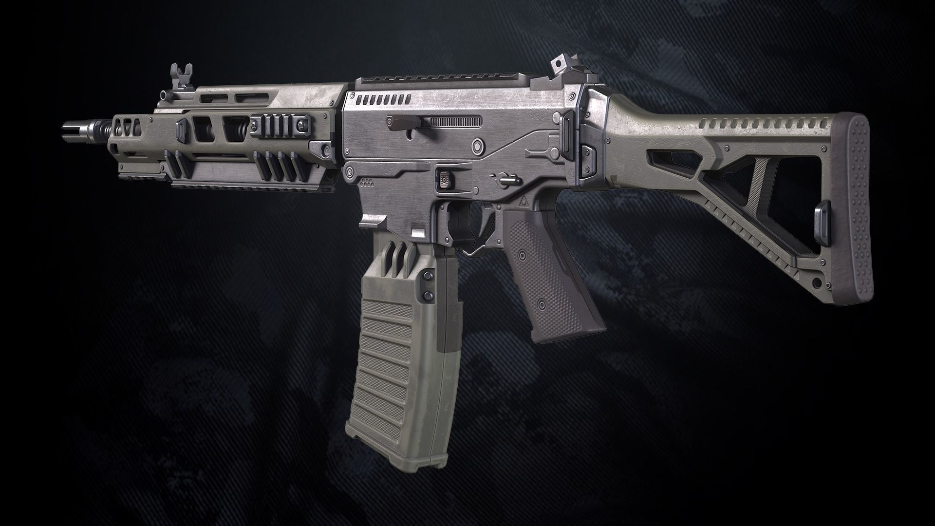 Heat 772 Assault Rifle With Hands and weapon case Low-poly 3D model_5