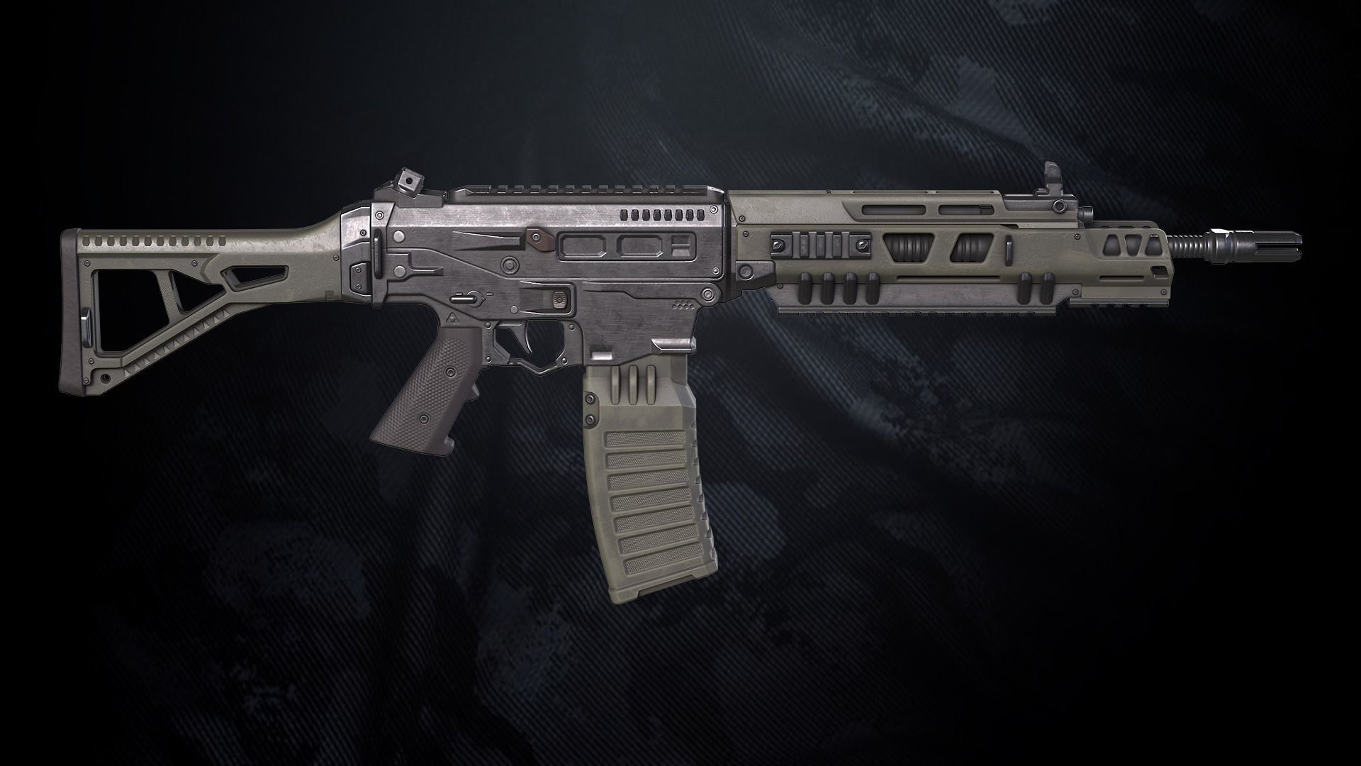 Heat 772 Assault Rifle With Hands and weapon case Low-poly 3D model_6