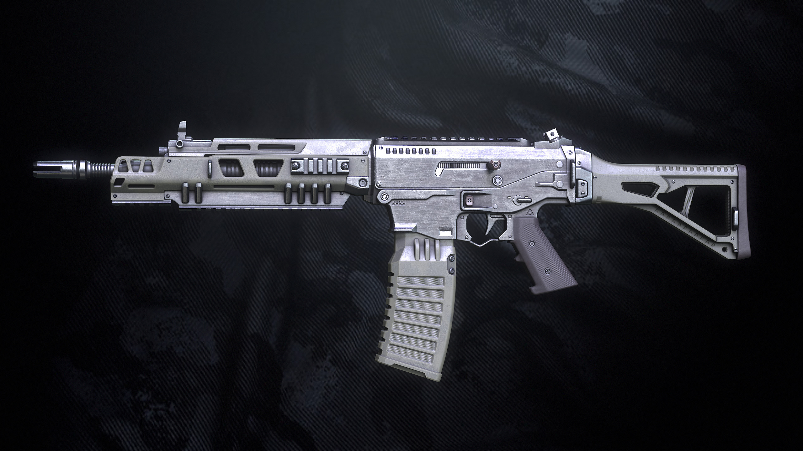 Heat 772 Assault Rifle With Hands and weapon case Low-poly 3D model_10