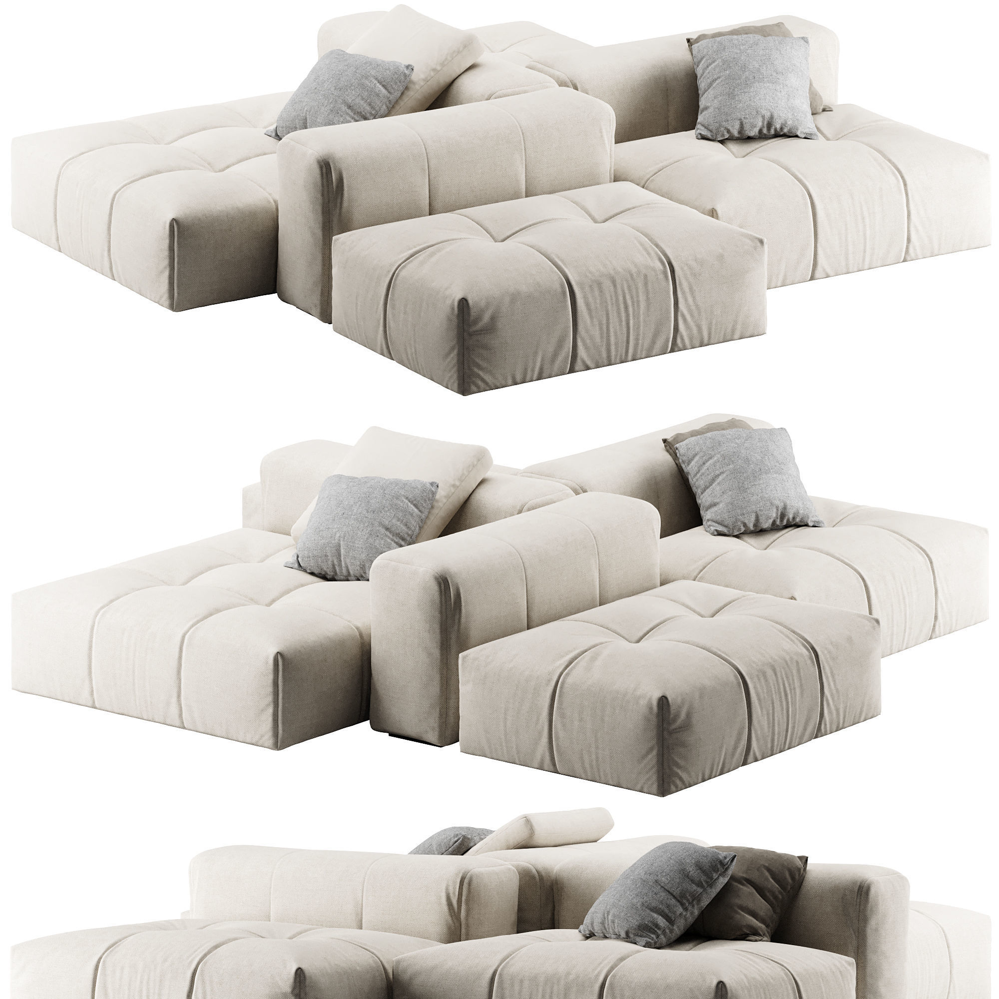 Pixel Sofa by Saba 3D model_1