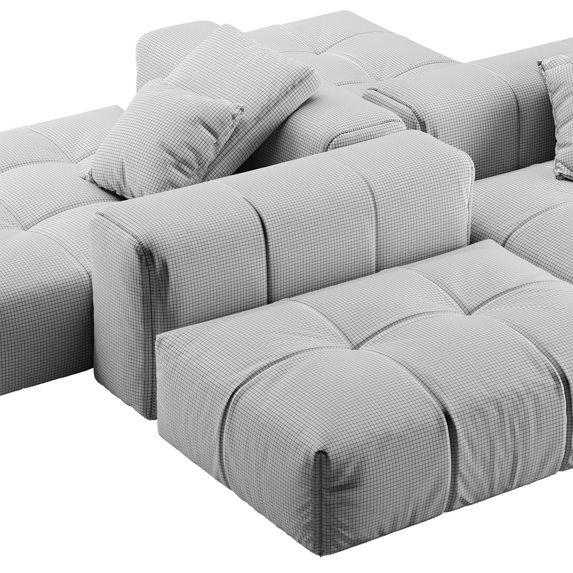 Pixel Sofa by Saba 3D model_3